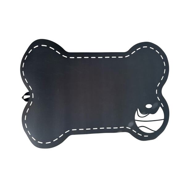 Bone-Shaped Non-Slip PVC Pet Feeding Mat - Picture 1 of 3
